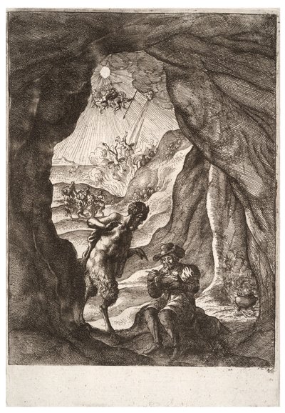 Le satyre et le voyageur. État 2 - Wenceslaus Hollar